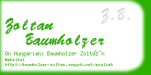 zoltan baumholzer business card